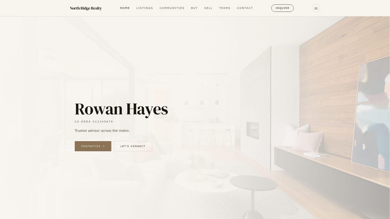North Ridge Realty real estate website theme