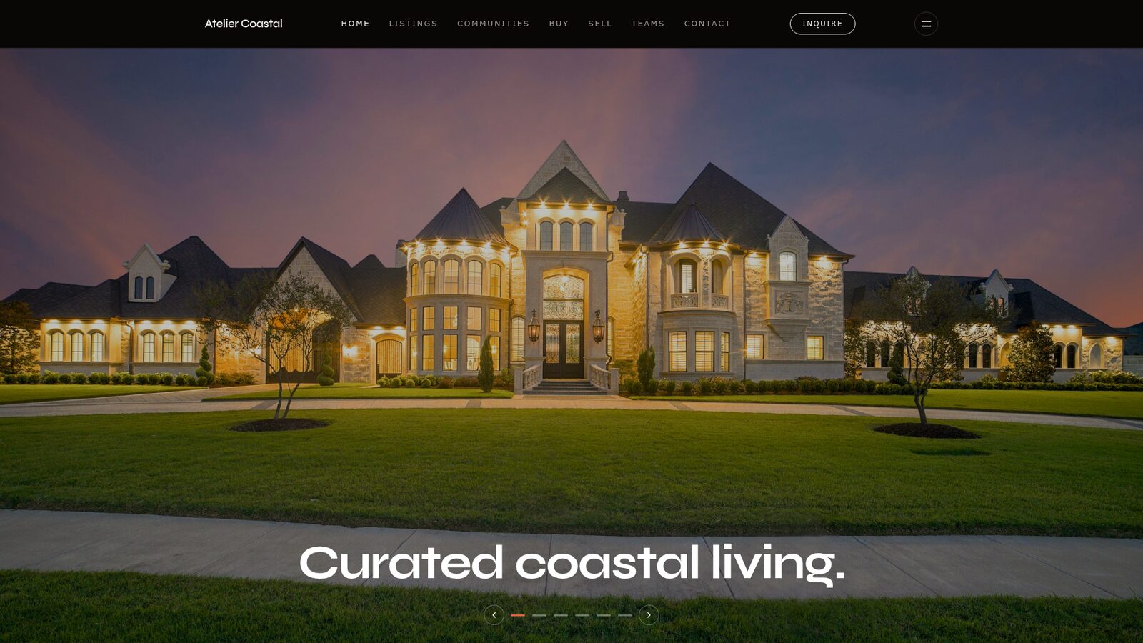 Atelier Coastal real estate website theme